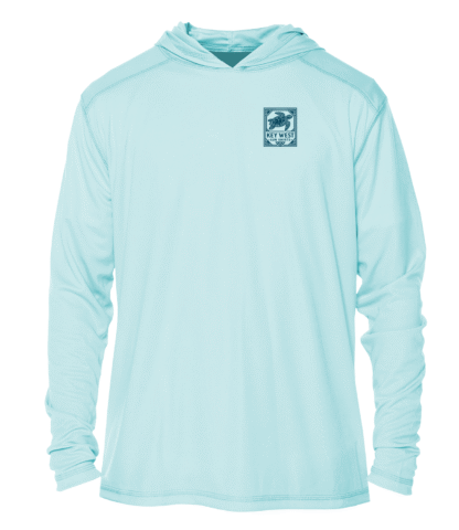 Key West Sun Shirts - Blue Current Cruiser - UPF 50+ Hoodie - Image 4