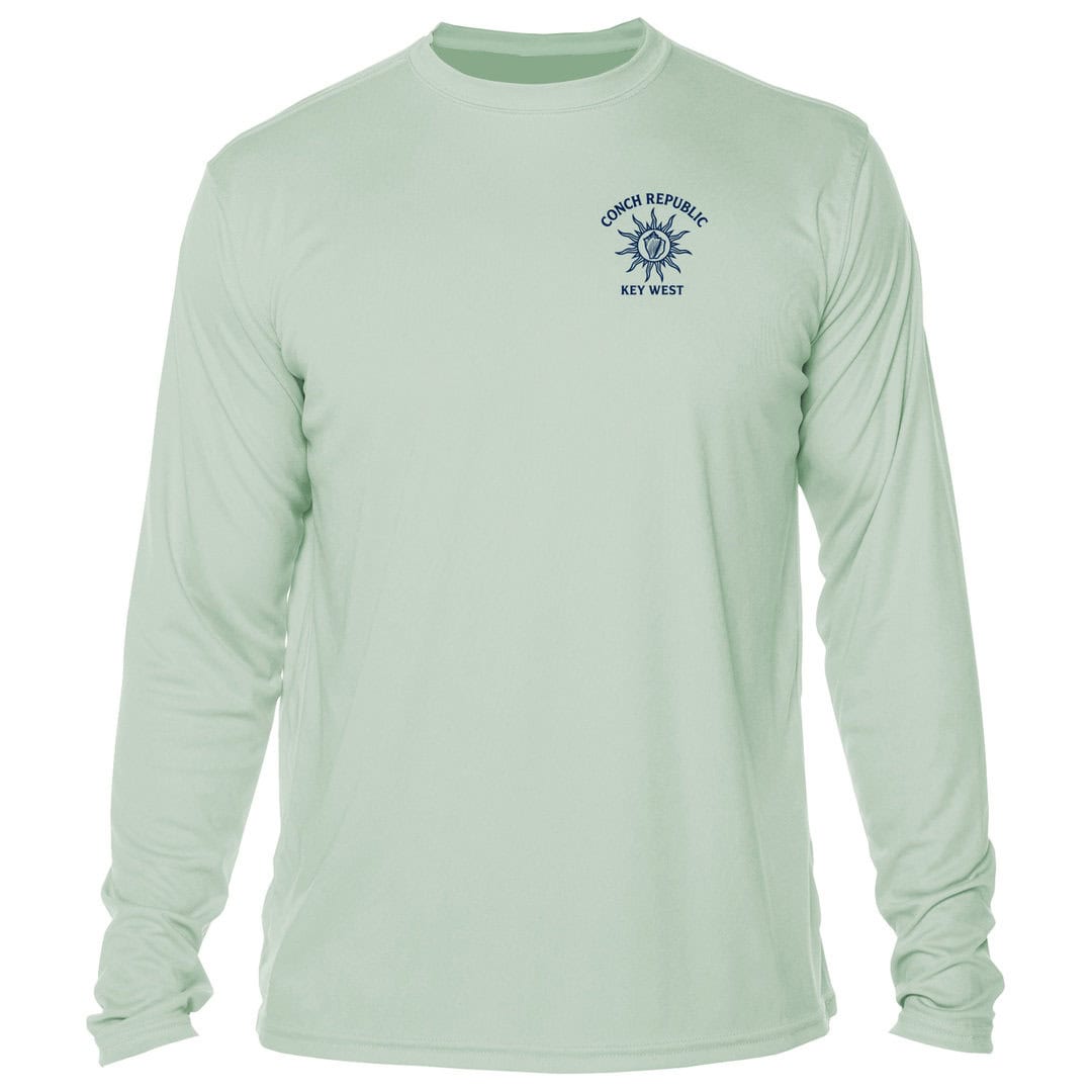 Light green long-sleeve sun shirt with "Couch Republic Key West" logo.