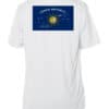 Conch Republic Defender UPF 50+ short sleeve sun shirt with vibrant sun and flag design. Perfect for.