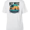 Sun protection Key West shirt with tropical sunset design, UPF 50+ for outdoor activities.