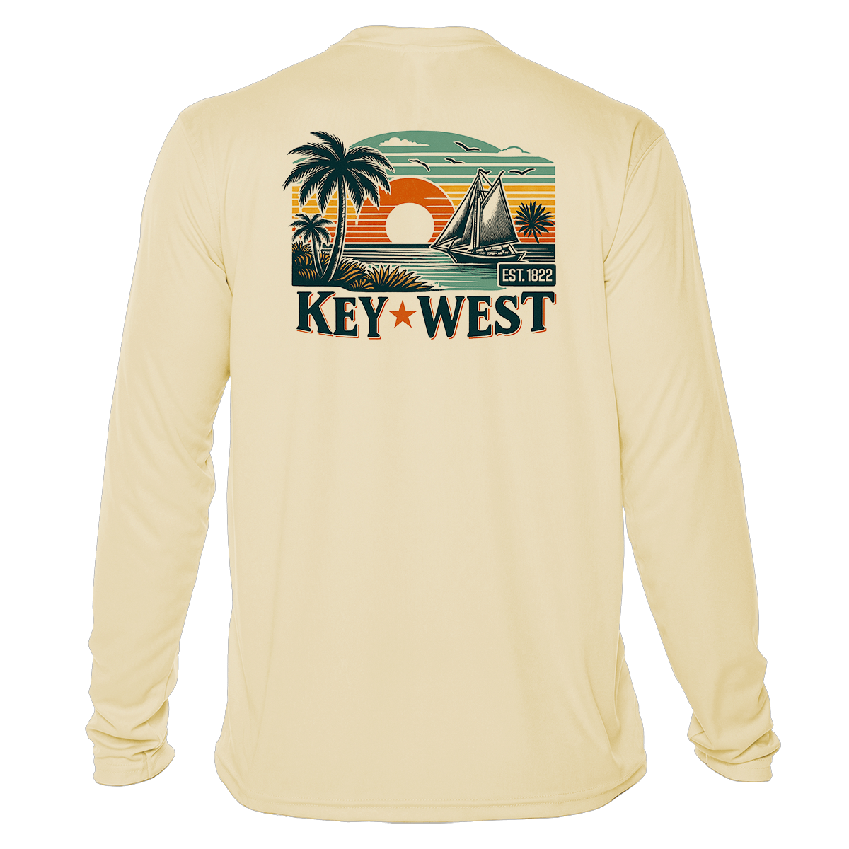 Key West Sun Shirts - Old School Escape - UPF 50+ Long Sleeve - Image 3