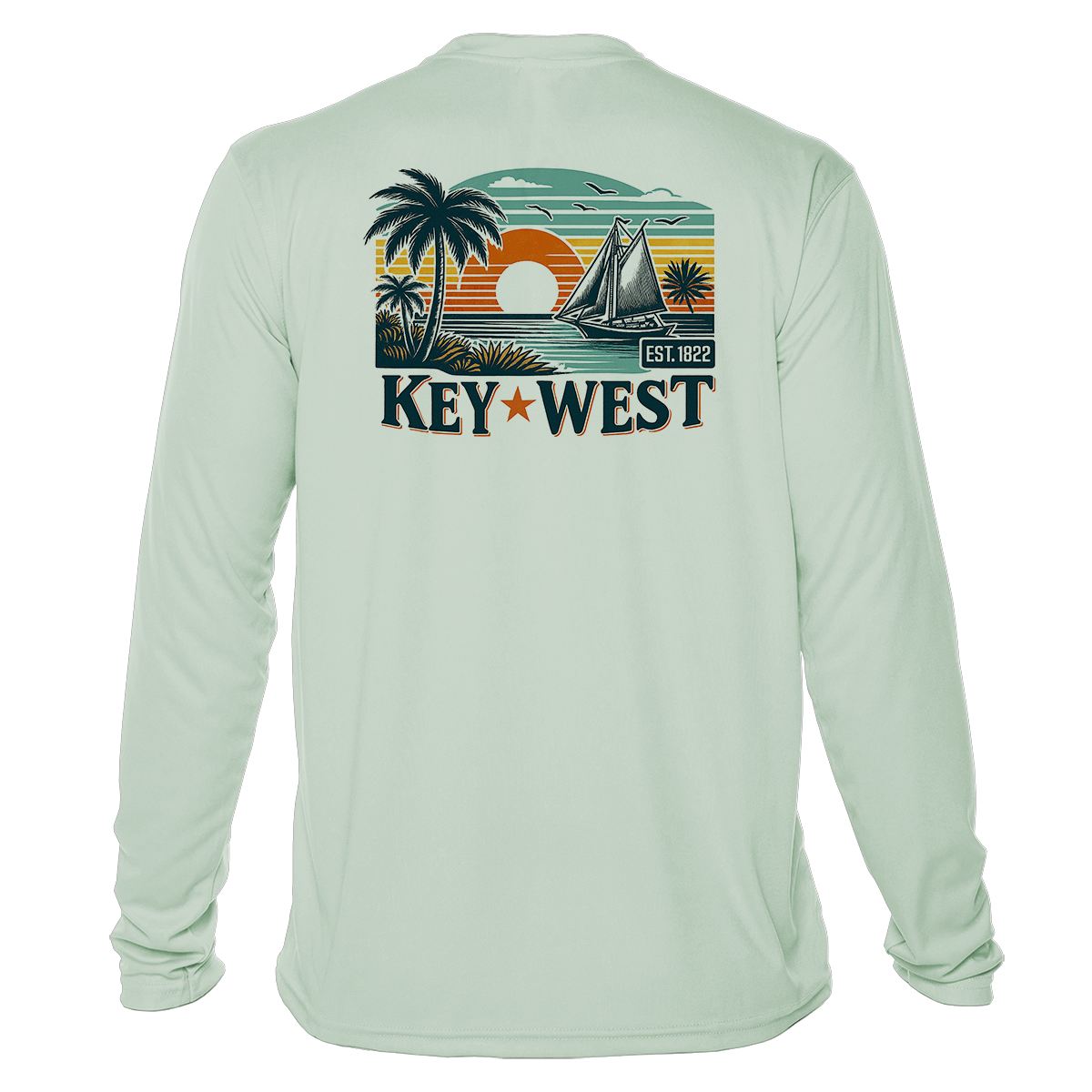 Key West Sun Shirts - Old School Escape - UPF 50+ Long Sleeve - Image 5