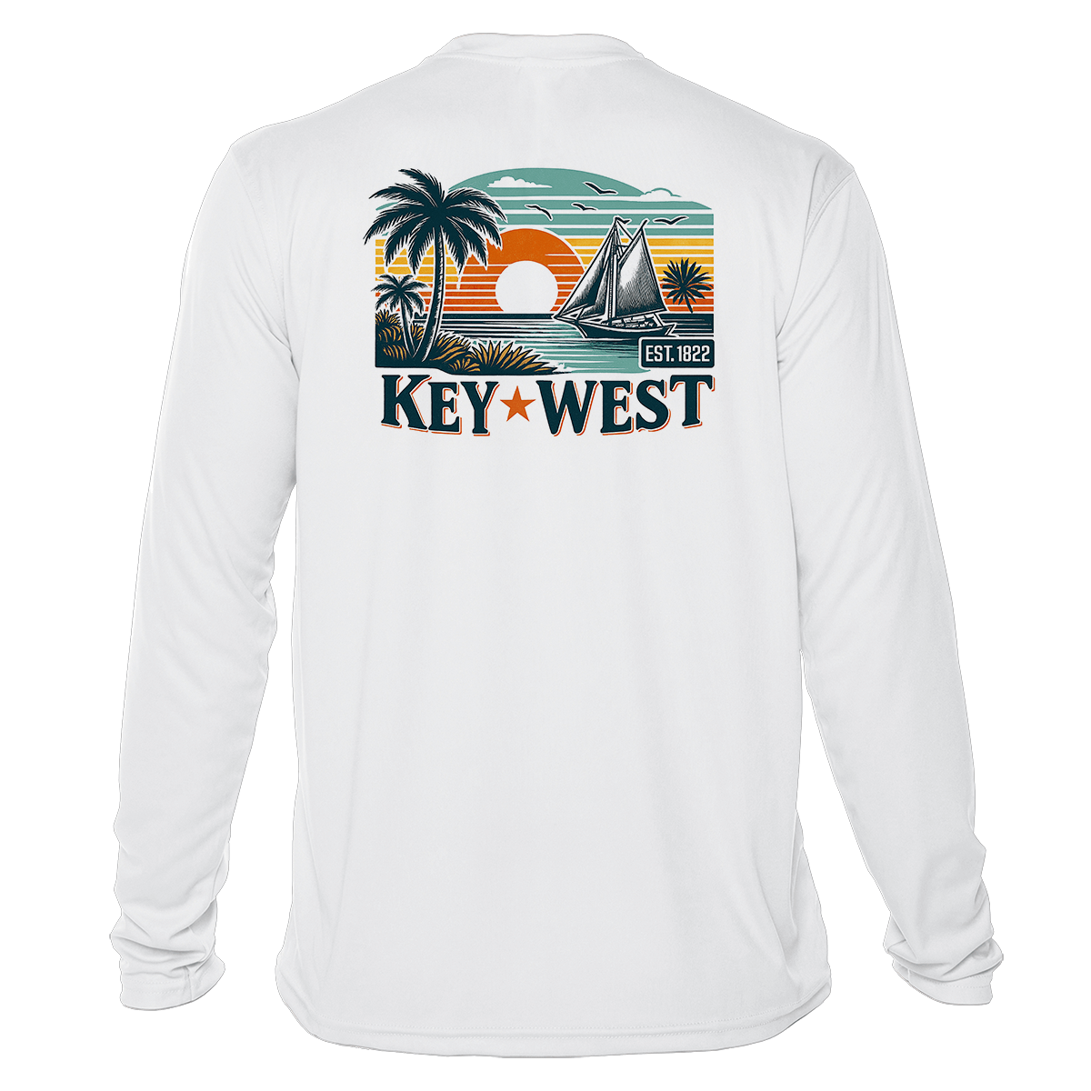 Key West Sun Shirts - Old School Escape - UPF 50+ Long Sleeve