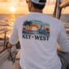 Sun protection shirt with Key West design, UPF 50+ UV protection, perfect for sailing and outdoor ac.