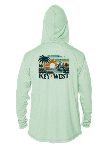 Key West Sun Shirts - Old School Escape - UPF 50+ Hoodie - Image 5