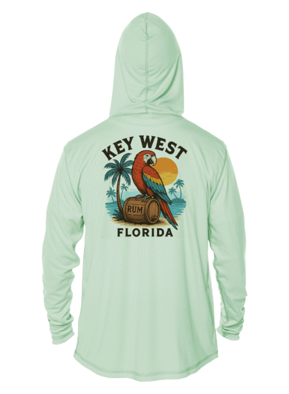 Key West Sun Shirts - Parrot Party - UPF 50+ Hoodie - Image 7