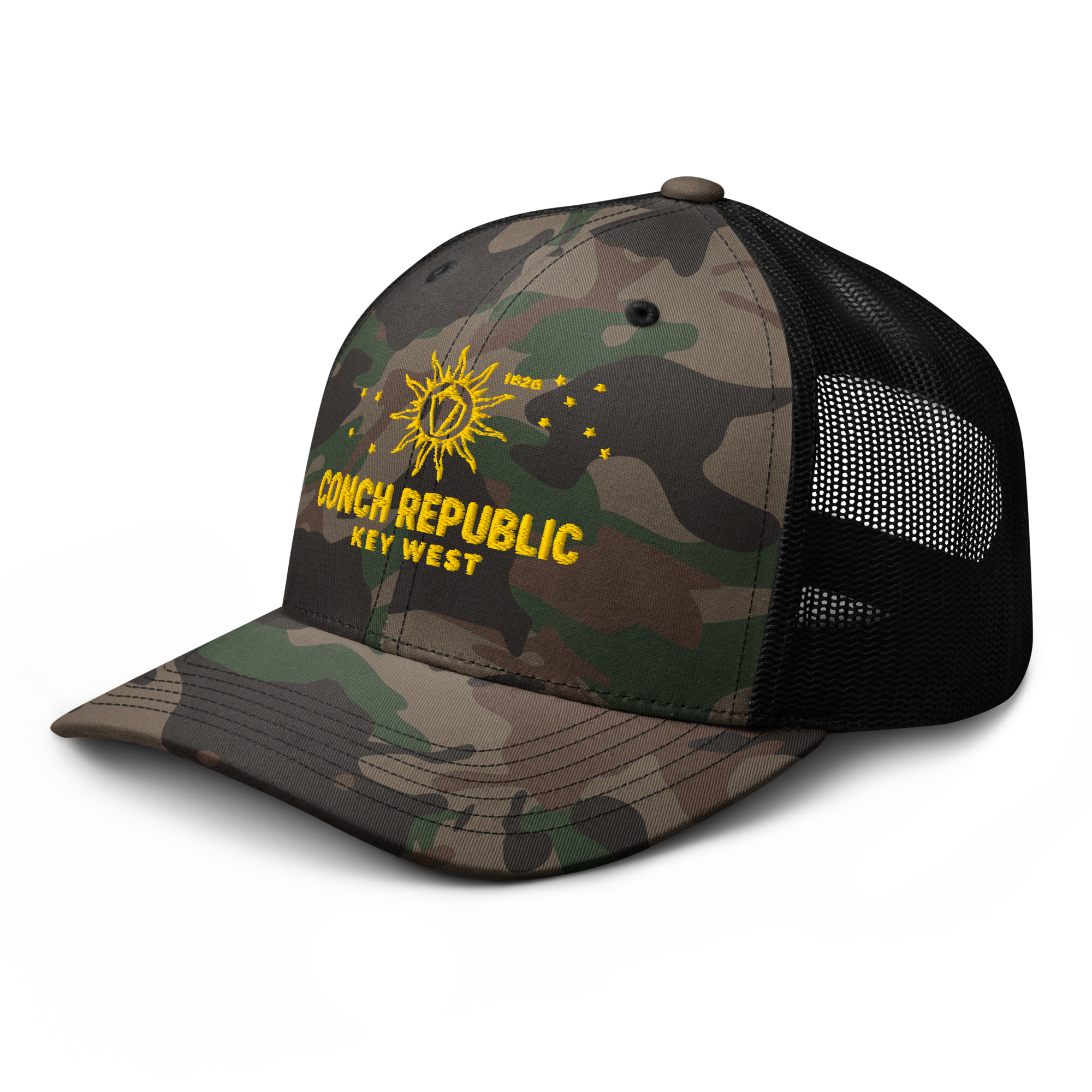 Key West Sun Shirts – Conch Republic –Camouflage Trucker Hat - Image 4