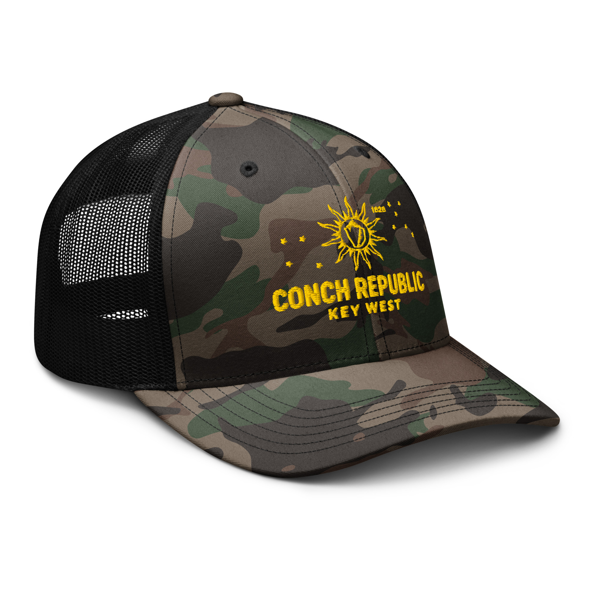 Key West Sun Shirts – Conch Republic –Camouflage Trucker Hat - Image 5