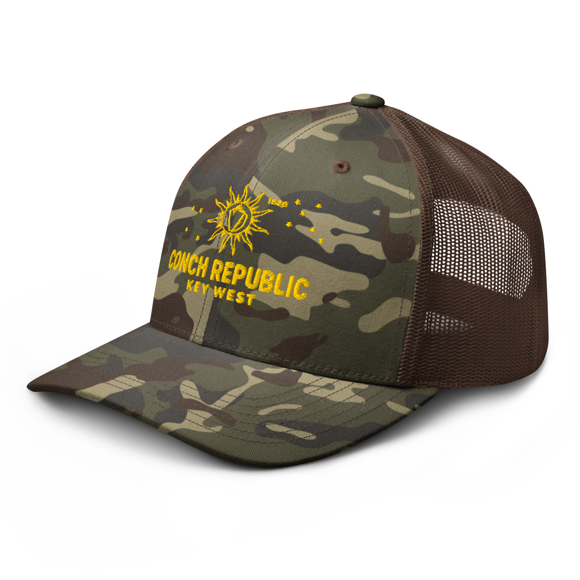 Key West Sun Shirts – Conch Republic –Camouflage Trucker Hat - Image 8