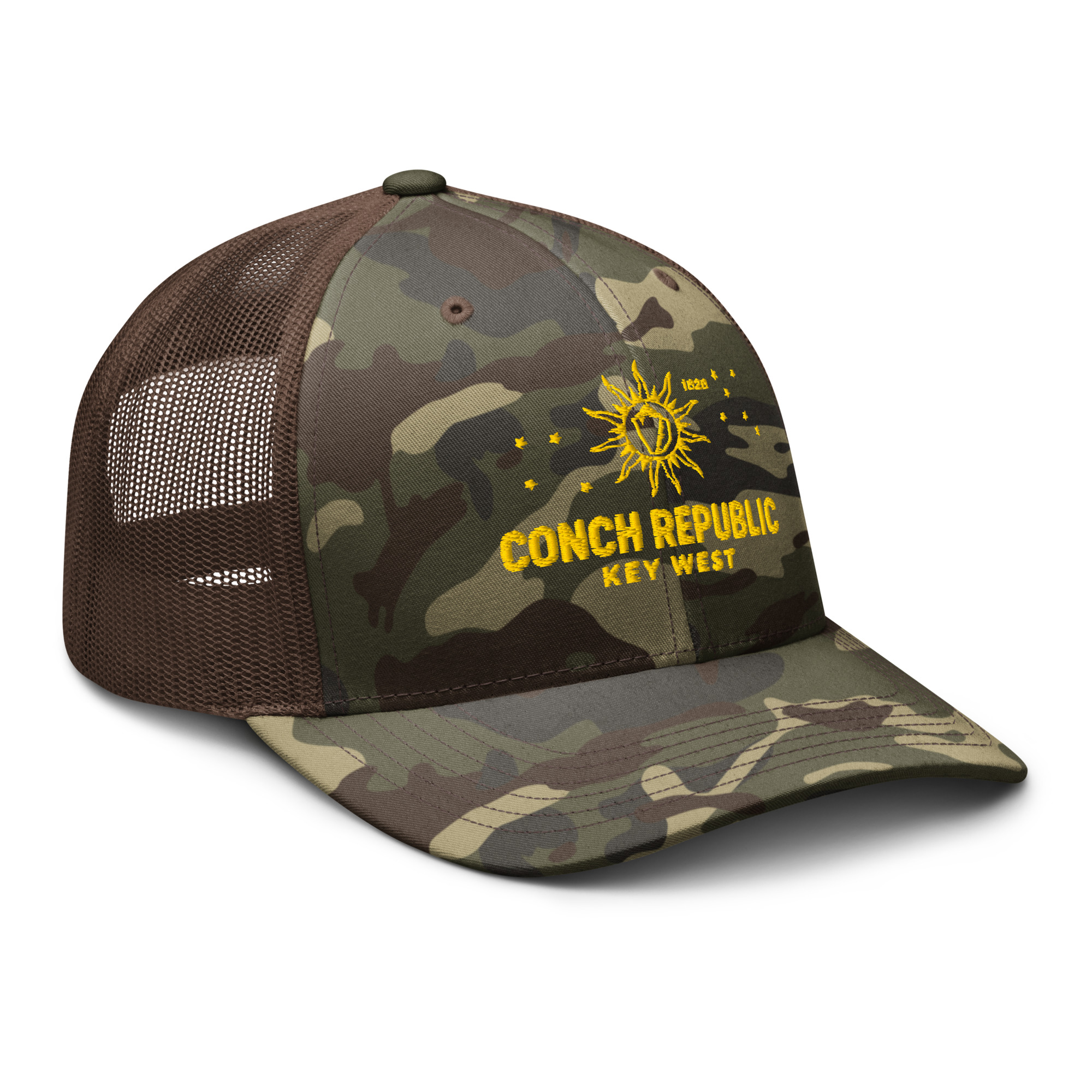 Key West Sun Shirts – Conch Republic –Camouflage Trucker Hat - Image 9