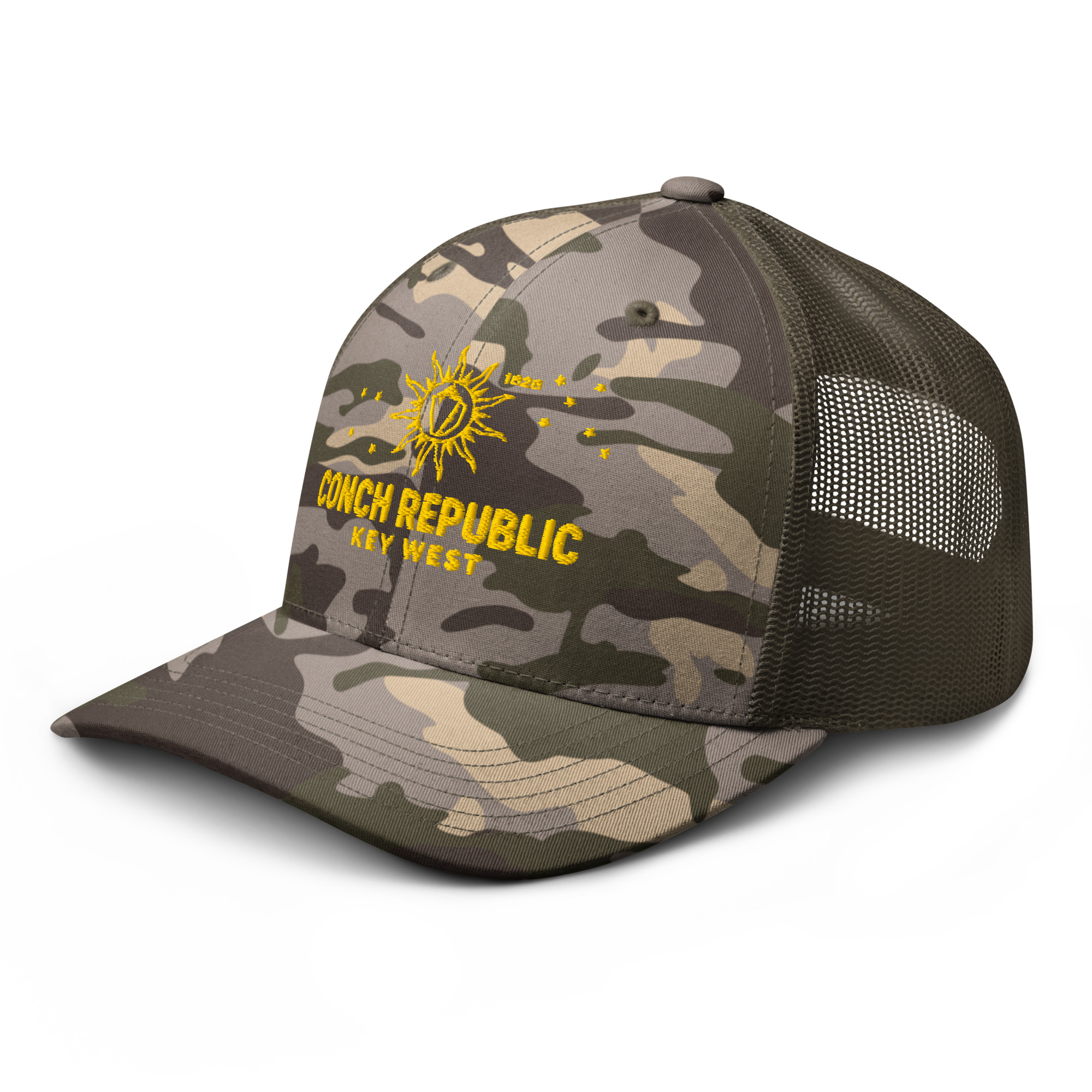 Key West Sun Shirts – Conch Republic –Camouflage Trucker Hat