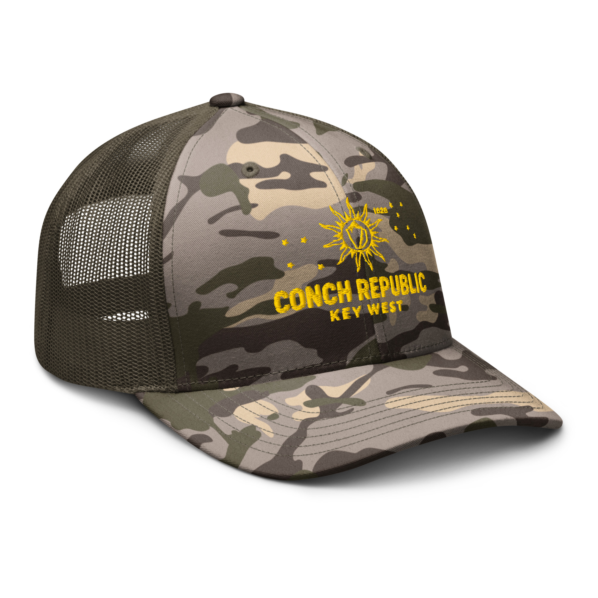 Key West Sun Shirts – Conch Republic –Camouflage Trucker Hat - Image 12