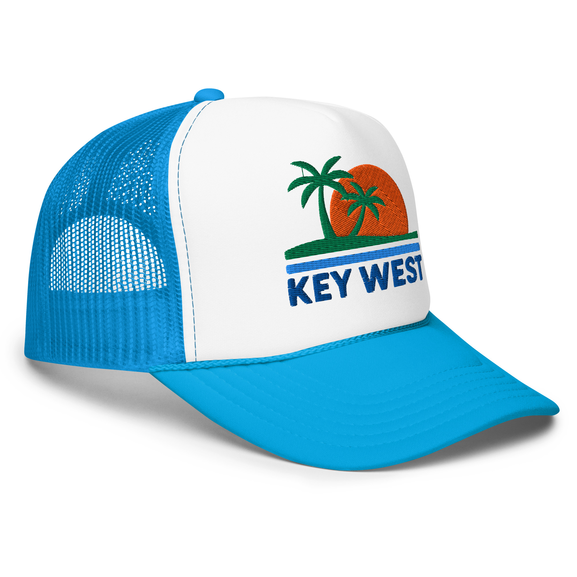 Key West Sun Shirts – Sunset Palms - Foam Trucker Hat - Image 36