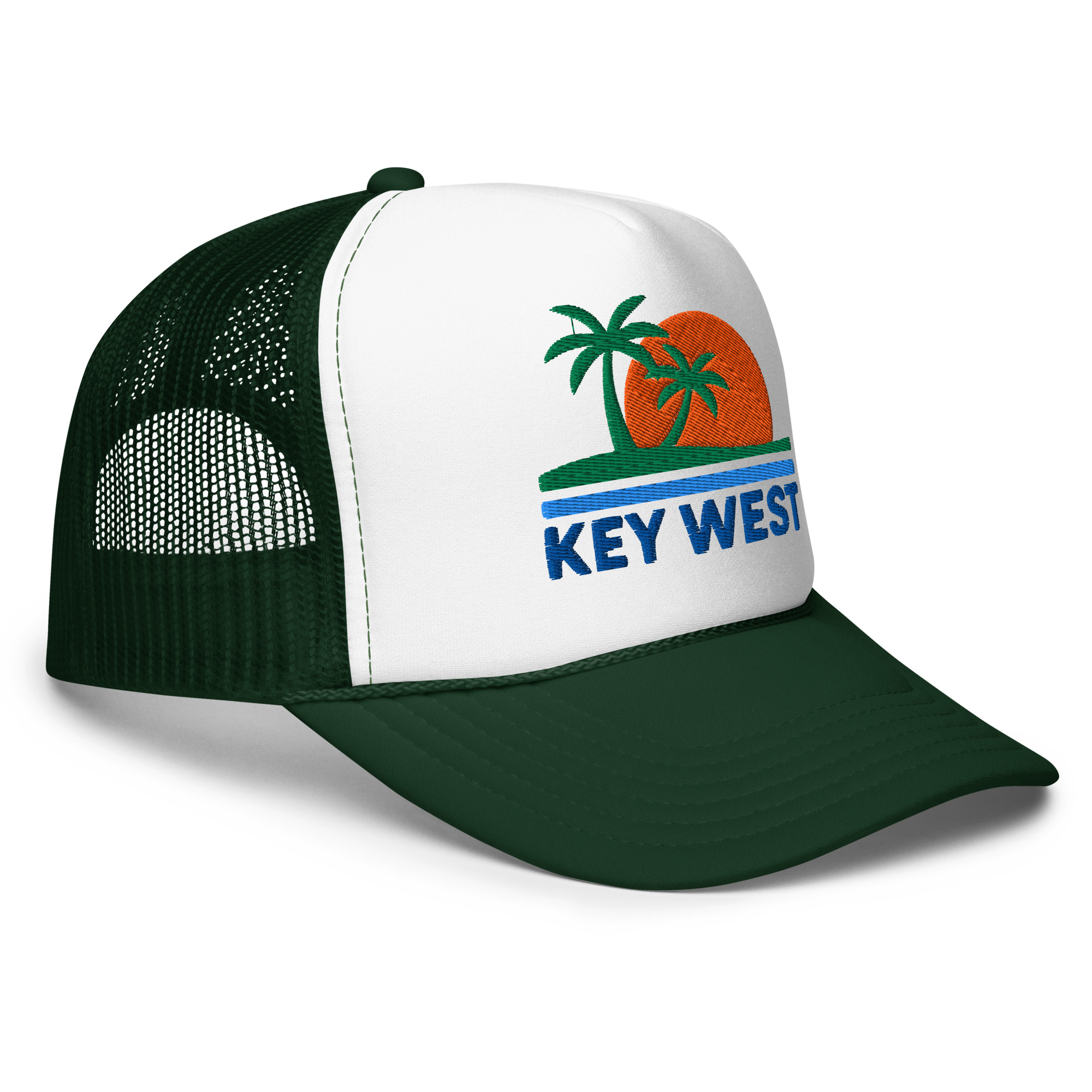 Key West Sun Shirts – Sunset Palms - Foam Trucker Hat - Image 5