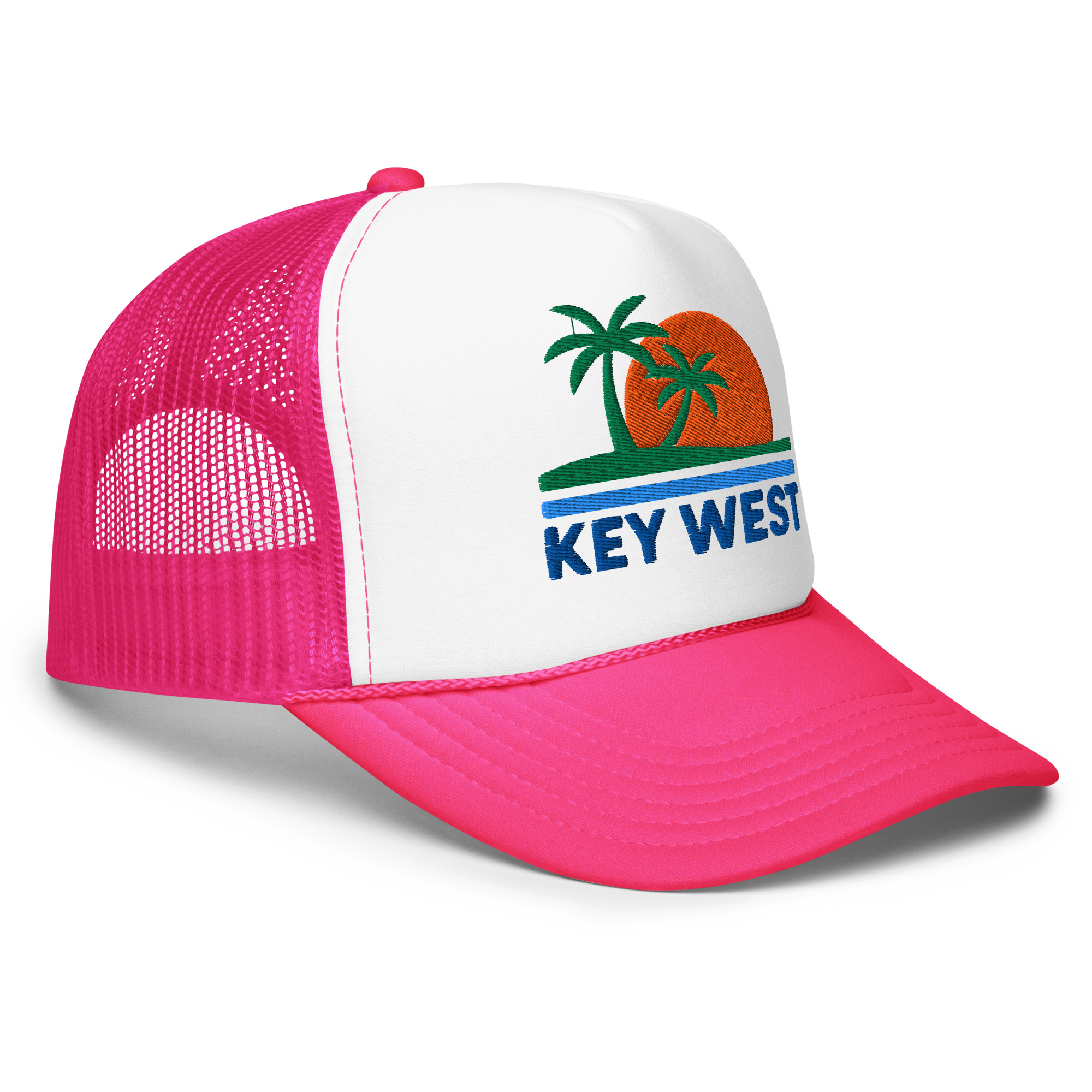 Key West Sun Shirts – Sunset Palms - Foam Trucker Hat - Image 9