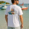 Key West Sun Shirts beachside sailboats Short Sleeve worn on the water in the Florida Keys