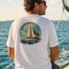 Key West Sun Shirts island sailing adventure Short Sleeve worn on the water in the Florida Keys