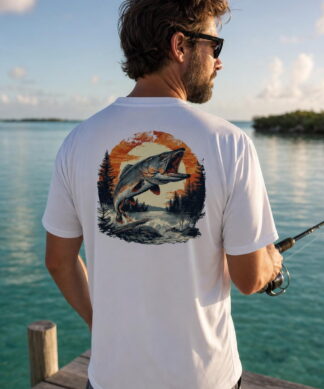 Key West Sun Shirts muskie Short Sleeve worn on the water in the Florida Keys