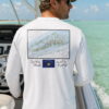 Key West Sun Shirts navigation chart sun shirt Long Sleeve worn on the water in the Florida Keys