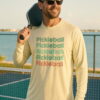 Key West Sun Shirts retro pickleball Long Sleeve worn on the water in the Florida Keys